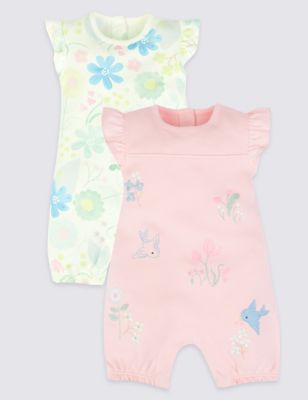 2 Pack Pure Cotton Rompers